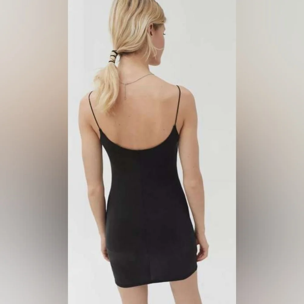Urban Outfitters - Strappy Soho Cupro Bodycon Mini Dress | Size Medium, Black - Picture 5 of 15